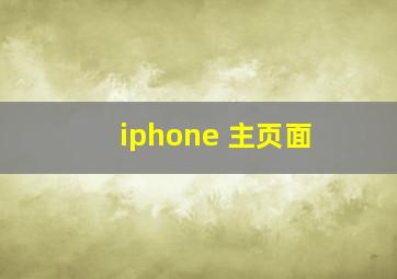 iphone 主页面